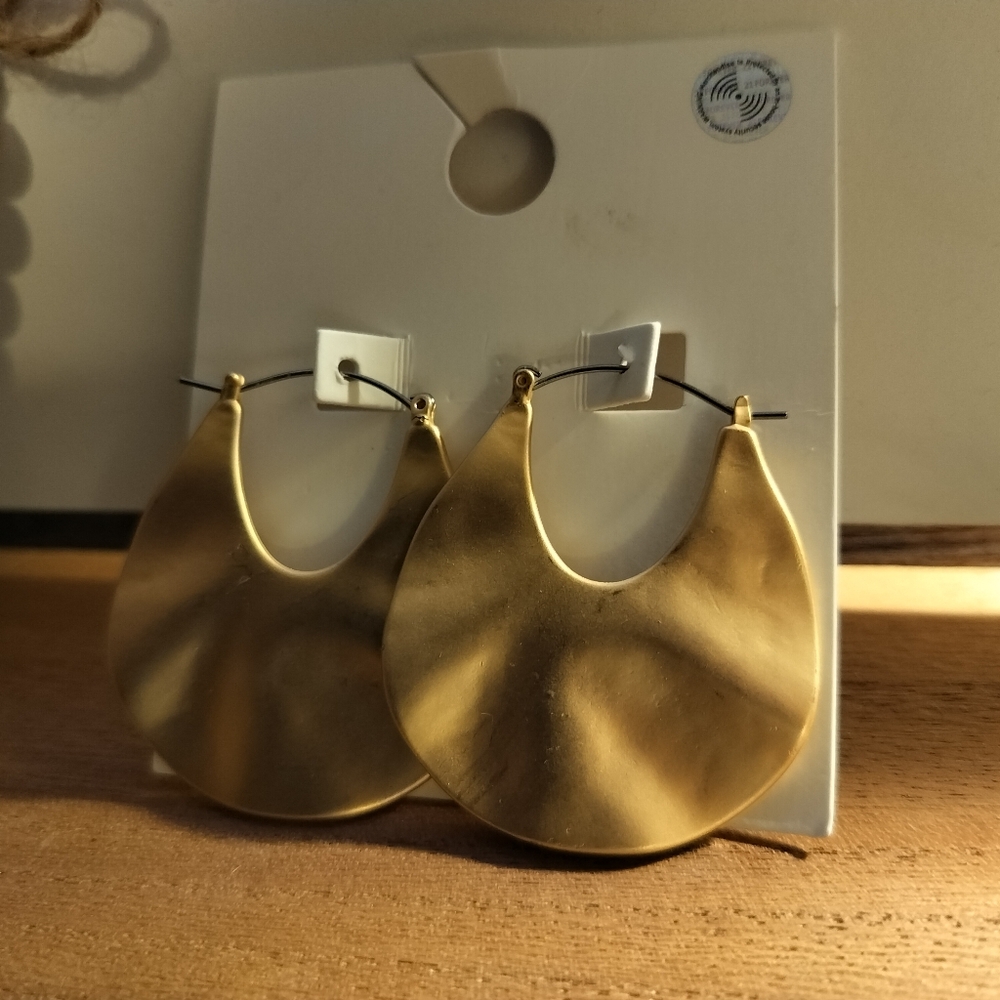 Gold beautiful petal earrings